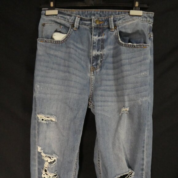 CANIFA JEANS | size 29 | Faded Blue Distressed Cotton Denim Jeans - Picture 6 of 15